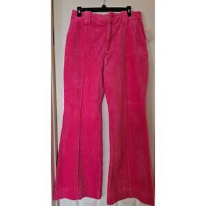 NWT GANNI Pink Corduroy Flared Pants Size 40 – Sustainable Organic Cotton